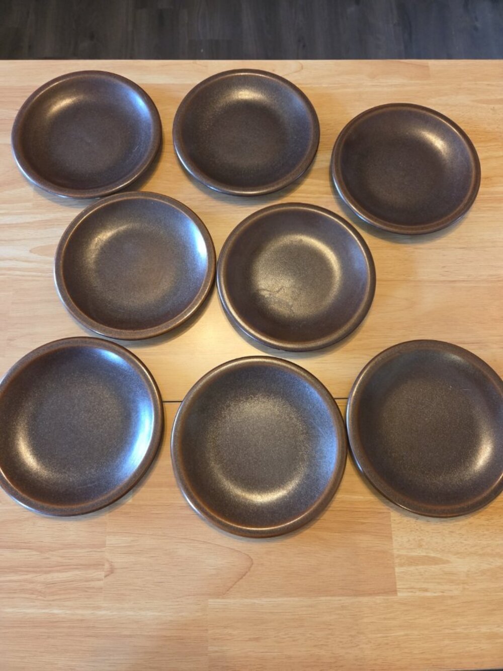 Vintage Wedgwood Set of 8 Sterling Oven to Table Brown 6" Bread Plates